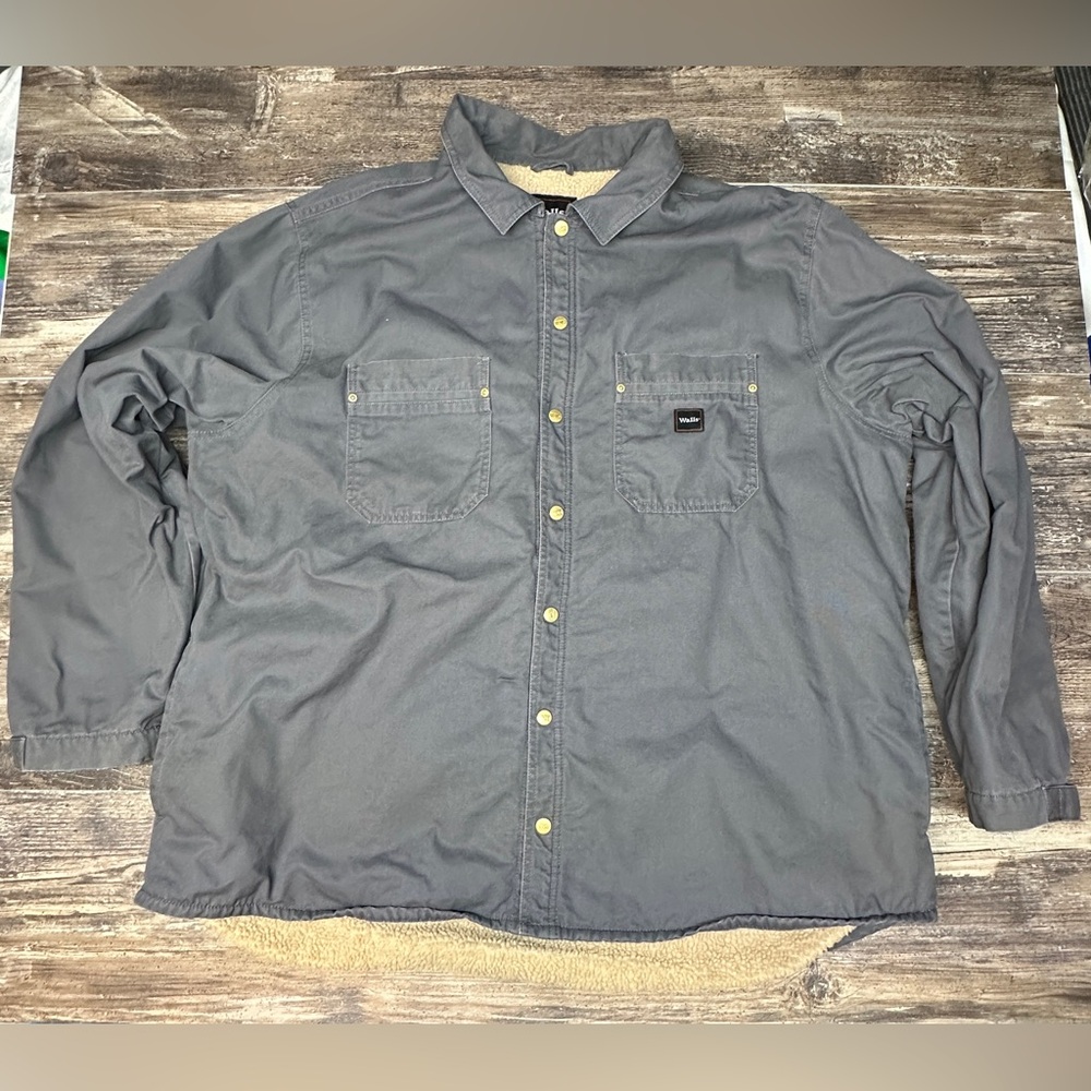 Walls Workwear Sherpa Lined Shirt Jacket Gray 3X Heavy Duty